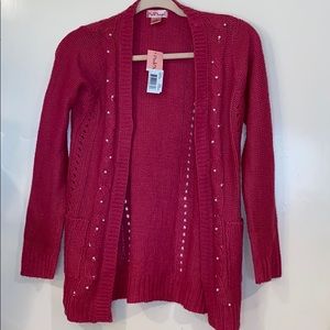 Pink Angel, Hot Pink w/ Pearls Sweater, L (14)